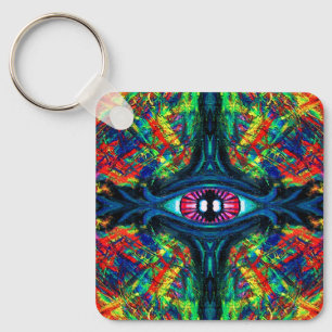Eye Twisted and Trippy Painting Keychain