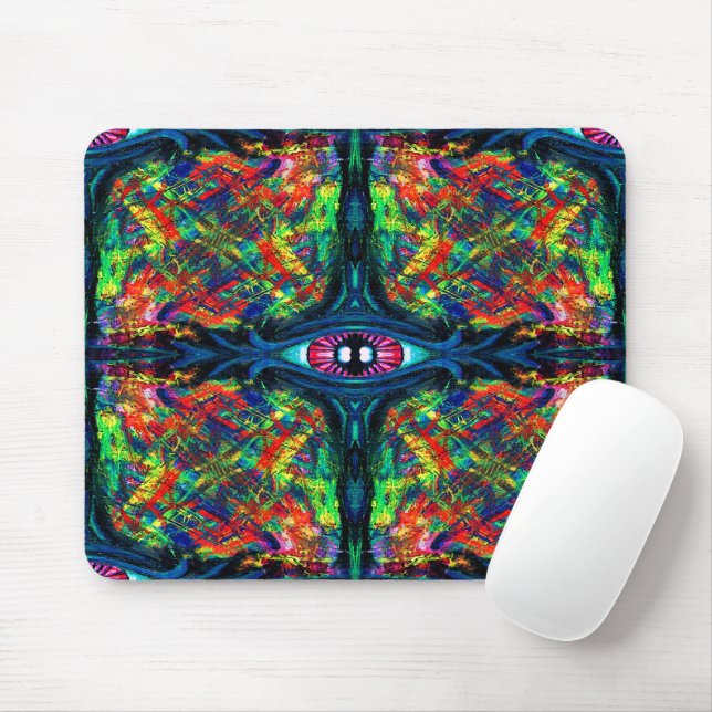 Eye Twisted and Trippy Painting Mouse Pad (With Mouse)
