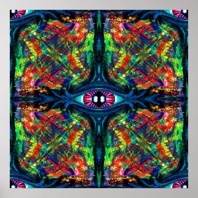 Eye Twisted and Trippy Painting Poster (Front)