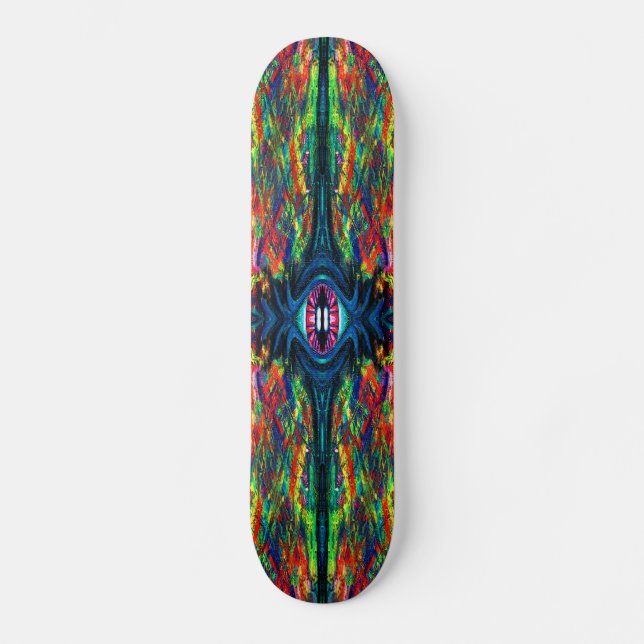 Eye Twisted and Trippy Painting Skateboard (Front)