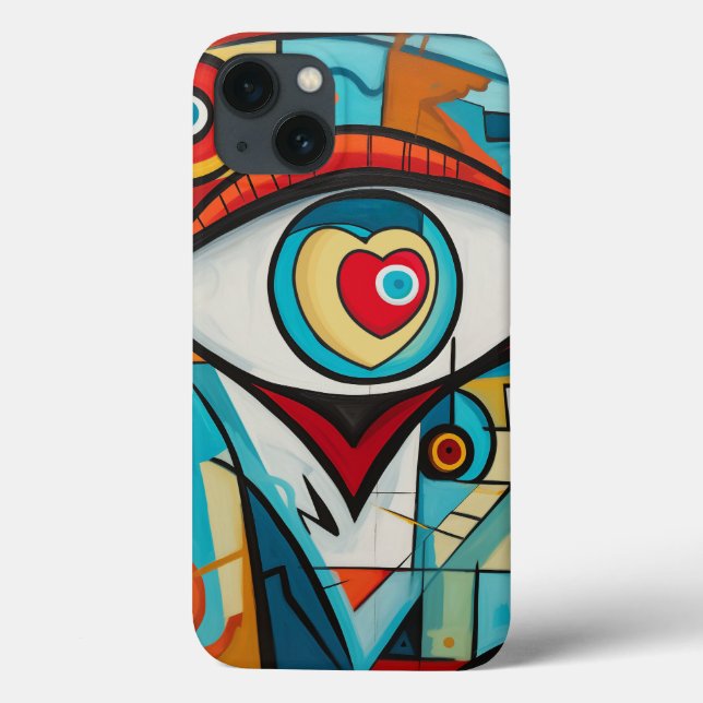 Eye Valentine Heart Love Art Deco Case-Mate iPhone Case (Back)