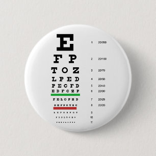 eye vision chart of Snellen for opthalmologist 2 Inch Round Button