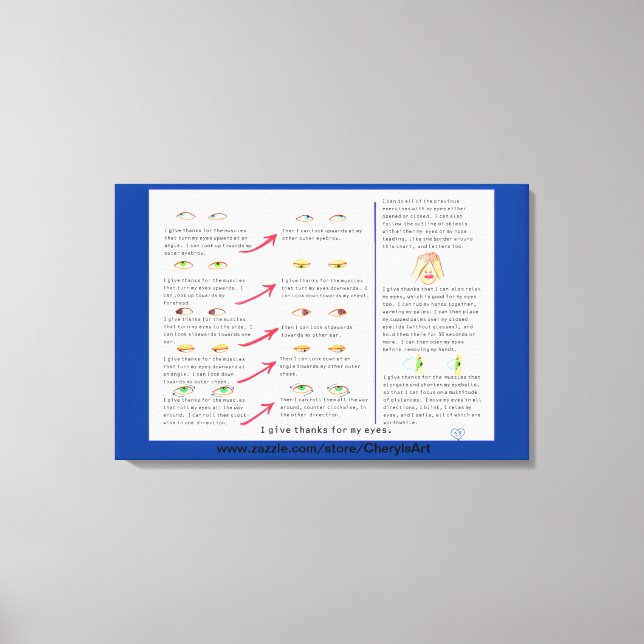Eye vision exercises on Wrapped Canvas (Front)