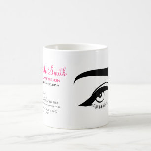 Eye with eyeliner lash extension branding coffee mug