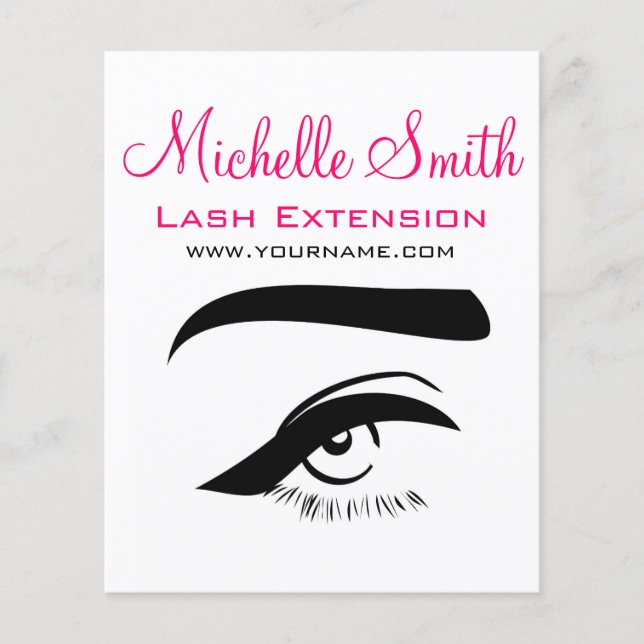 Eye with eyeliner lash extension branding flyer (Front)