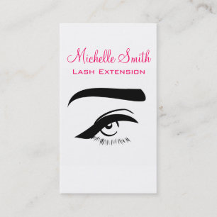 Eye with eyeliner lash extension business card