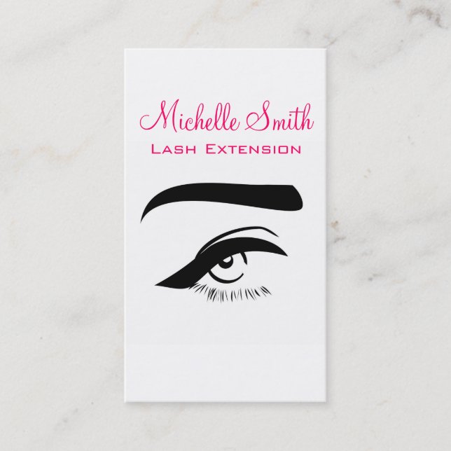 Eye with eyeliner lash extension business card (Front)