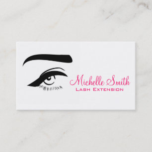 Eye with eyeliner lash extension business card