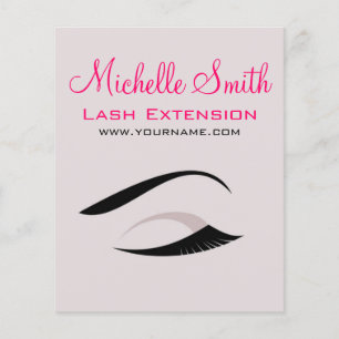 Eye with long lashes lash extension branding flyer