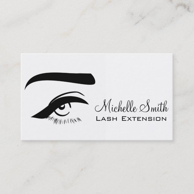 Eye with long lashes Lash Extension business card (Front)