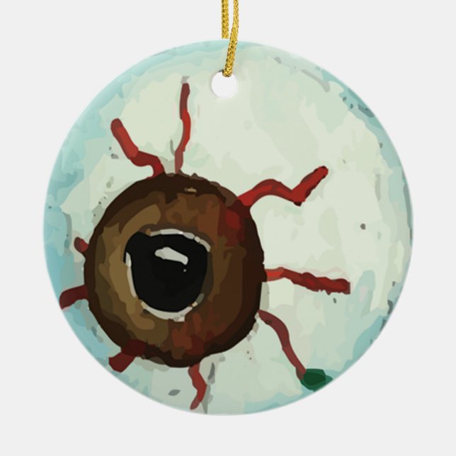 Eyeball #2 ceramic ornament (Front)