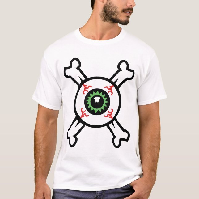 Eyeball and Crossbones for light backgrounds T-Shirt (Front)