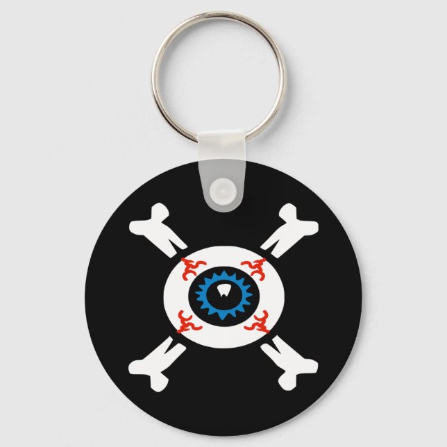 Eyeball-and-Crossbones  Keychain (Front)