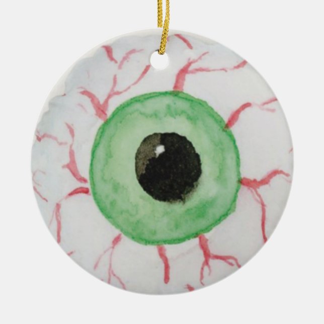 Eyeball Ceramic Ornament (Front)