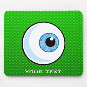 Eyeball; Green Mouse Pad