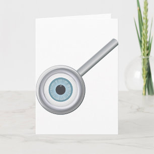 Eyeball Magnifying Glass Fun Eye Inspection  Card