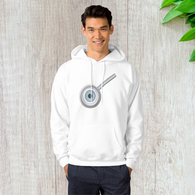 Eyeball Magnifying Glass Fun Eye Inspection  Hoodie (Creator Uploaded)