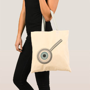 Eyeball Magnifying Glass Fun Eye Inspection Tote Bag