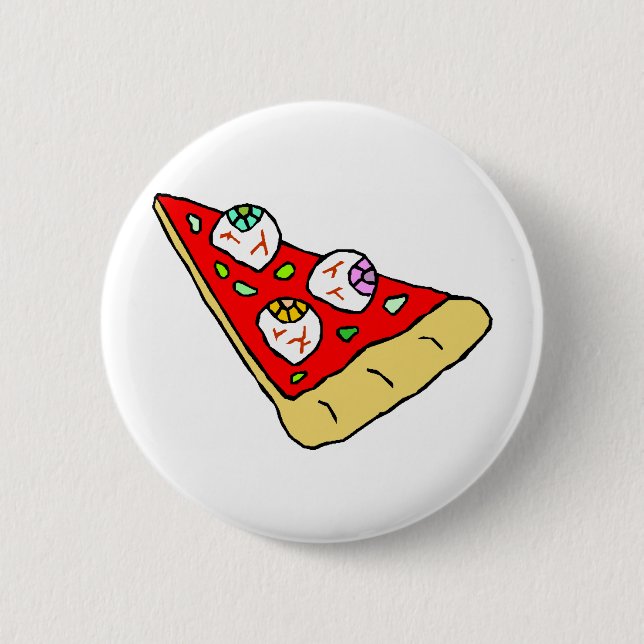 Eyeball Pizza 2 Inch Round Button (Front)