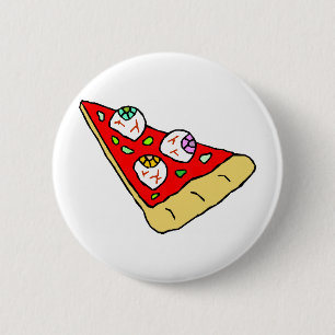 Eyeball Pizza 2 Inch Round Button