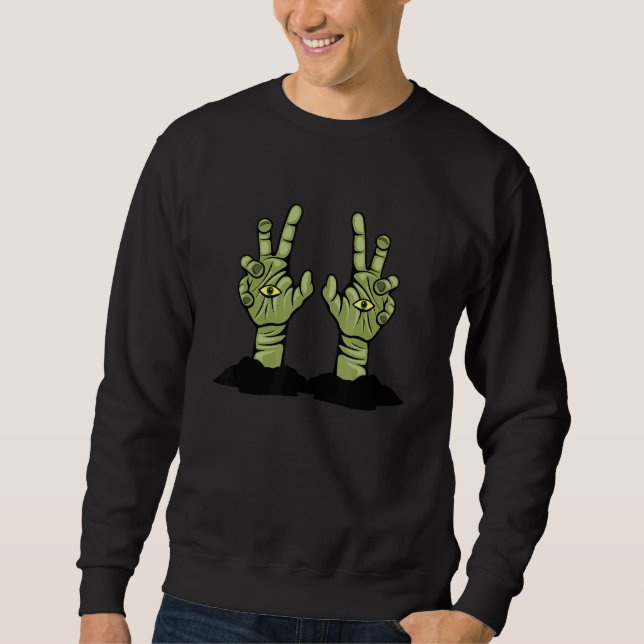 Eyeball Zombie Hands Sweatshirt (Front)