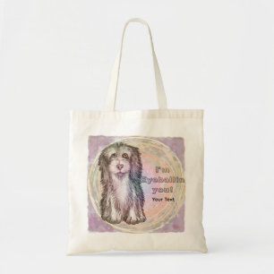 Eyeballing You Sheepdog Tote Bag