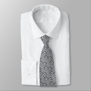 Eyeballs and Glasses On Gray Tie
