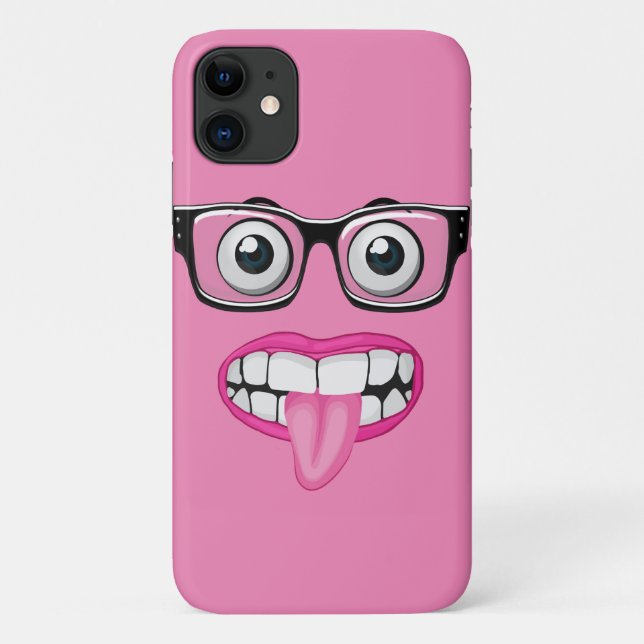 eyeballs with glasses and mouth Case-Mate iPhone case (Back)