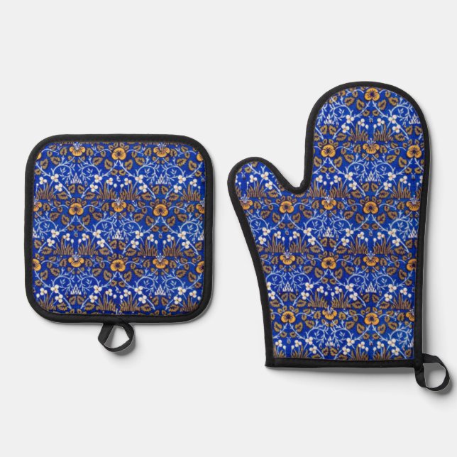 Eyebright, William Morris Oven Mitt & Pot Holder Set (Front)