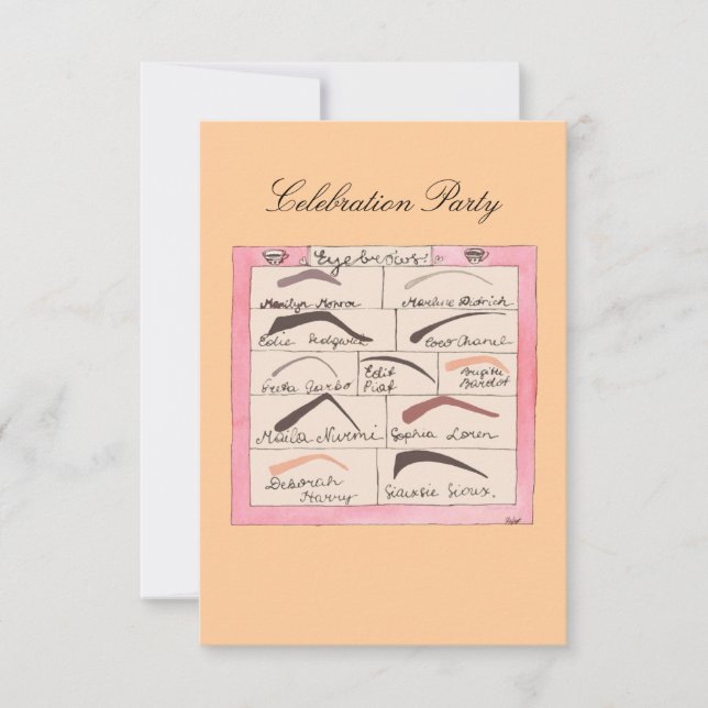 Eyebros de célébrité ~ Invitations / RSVP (Devant)
