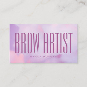 Eyebrow Artist Purple Pastel Aesthetic Business Card