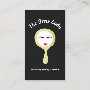 Eyebrow Brow Tinting,Threading and Waxing Black Business Card