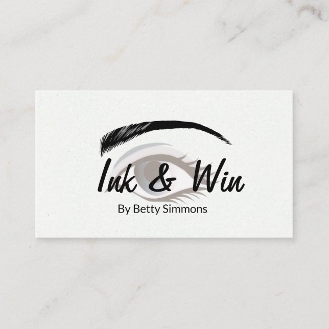 Eyebrow Eyelash Beauty Technician Waxing Salon Business Card (Front)