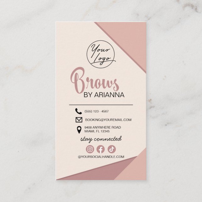Eyebrow Lamination Aftercare Instructions Business Card (Back)