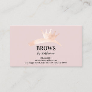 Eyebrow Micorblading Logo Aftercare Instrutions Business Card
