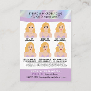 Eyebrow Microblading Brow Aftercare & Appointment  Business Card