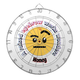 Eyebrow Sass: A Raised Eyebrow Works Wonders Dartboard