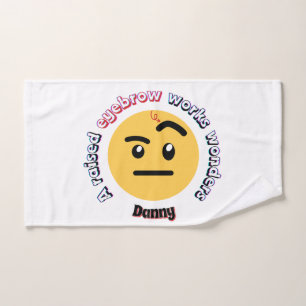 Eyebrow Sass: A Raised Eyebrow Works Wonders Hand Towel