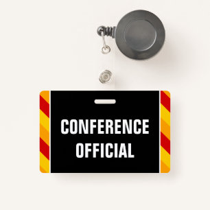 Eyecatching "CONFERENCE OFFICIAL" Badge