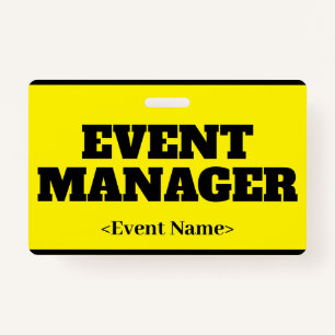 Eyecatching "EVENT MANAGER" Badge