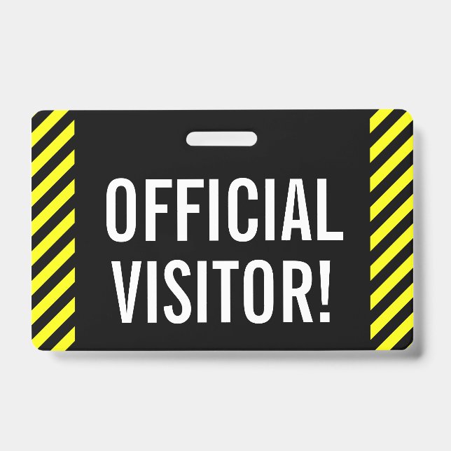Eyecatching "OFFICIAL VISITOR!" Badge (Front)