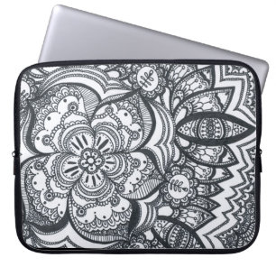 Eyed Flower Mandala Laptop Sleeve