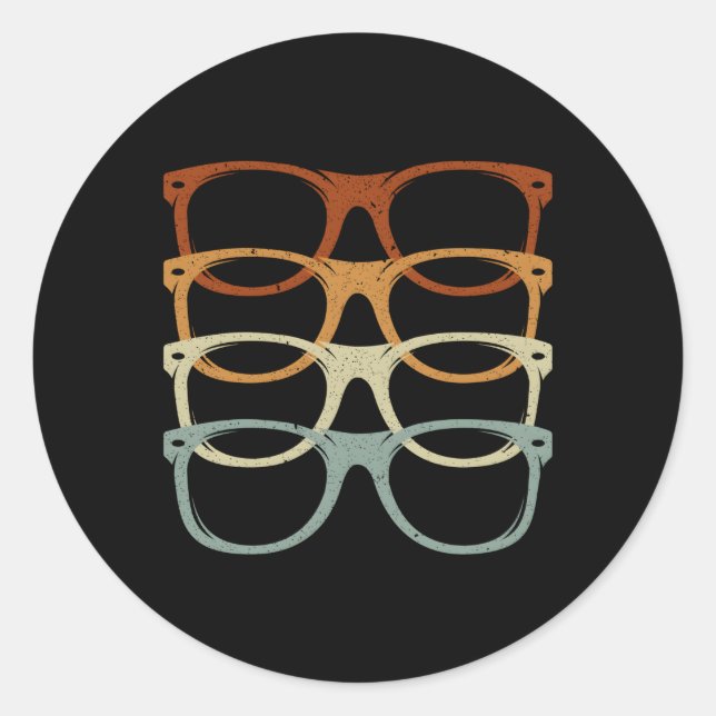 Eyeglass Optician Eye Doctor Ophthalmology Optomet Classic Round Sticker (Front)