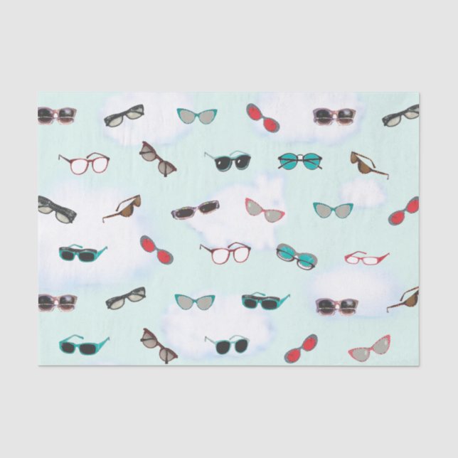 Eyeglasses and Sunglasses Pattern Tissue Paper (Front)