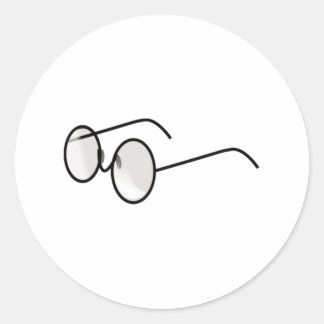 Eyeglasses Classic Round Sticker
