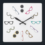 Eyeglasses Clock<br><div class="desc">Looking to liven up your waiting room - or a great gift for an eye care professional - this cool eyeglasses clock hits the mark! Customize with your logo,   non-logo version available too!</div>
