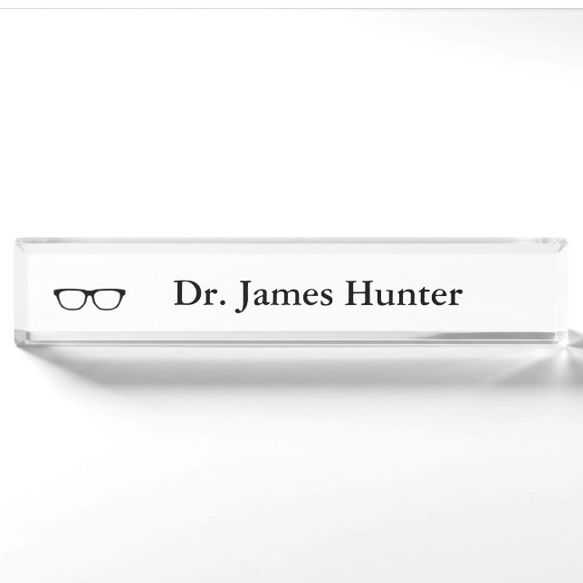 "Eyeglasses" Personalized Nameplate (Front)