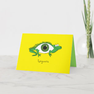 Eyeguana  - Eyeball Iguana Reptile Greeting Card
