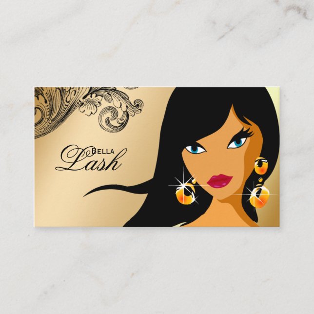 Eyelash Carte de visite Gold Ethnie Femme Tan 2 (Devant)