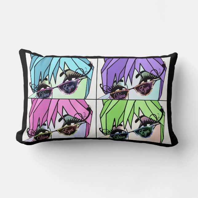Eyelash Divas Lumbar Pillow (Front)